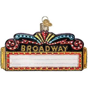 Old World Christmas Broadway Marquee Glass Hanging Ornament