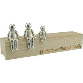 17th Anniversary Idea - 17 Years We Made A Family Metal Ornament - Choose Your Family Combination (4 Children)
