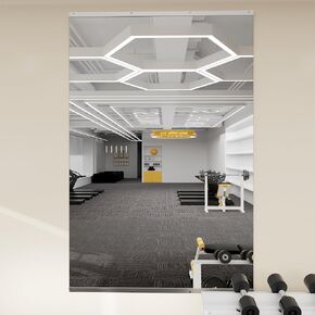 ROOMTEC Workout Mirrors for Home Gym 30''x60'', Large Wall Mirror Full Length for Fitness, Yoga, Big Wall Mounted Frameless Glass Mirror for Garage, Dance Studio, Bedroom