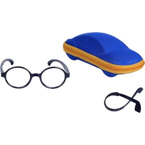 Kids Glasses Clear Lens Blocking Blue Light Flexible Rubber Frame + Strap + Case