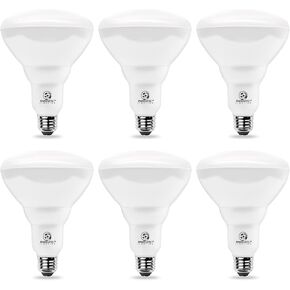 Energetic BR40 LED Light Bulbs, Indoor Flood Light, Dimmable, 5000K Daylight, 110W Equivalent, 1600LM, E26 Base, Recessed Can Light, High Lumen, Flicker Free, UL Listed, 6 Pack