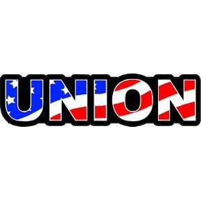 3 - Union US Flag Hard Hat/Helmet Stickers 1" x 2" H156