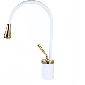 Vessel Sink Faucets, High-Arc Luxury Modern Tall Single Handle Single 1 Hole, Kitchen Bathroom Lavatory Restroom Commercial Bar Vanity, Waterfall Brass Solid Fixtures, Matte Black Round