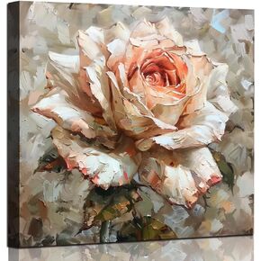 Bathroom Wall Art White Hydranged Canvas Pictures Decor Flower Artwork Abstract Floral Art Paintings for Bedroom Vintage Nature Art Print Farmhouse Theme Wall Art for Living Room Home Office Decorations 12x15 Inches