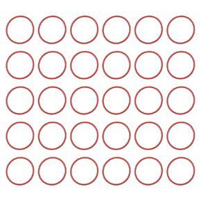 MECCANIXITY Silicone O Rings 0.55" ID, 0.63" OD, 1/32" Width Rubber Washers 50A Durometer VMQ Seal Gasket for Plumbing Faucets Pipe Repair, Red, Pack of 30