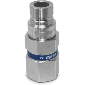 1/2" NPT Thread (TL23-M) Flat Face Quick Connect Hydraulic Male Coupler Coupling 1/2" body size for Bobcat Skid Steer Loaders with Dust Cap