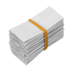 DMiotech 50pcs 23mm Flat 53mm Battery Sleeves PVC Wraps Heat Shrink Tubing for AA Battery White