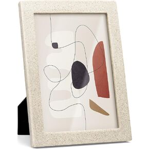 Afuly 5x7 Picture Frame, Unique Natural Sandstone Photo Frames, Quiet Luxury Minimalist Design for Bedroom Living Room Office Modern Decor, Gifts for Mothers Day Family Friends Couples Wedding