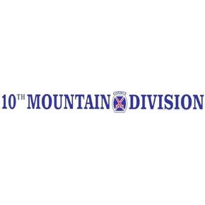 10TH Mountain Division"Climb To Glory Emblem" 15" inch Window Strip ARMY Outside Decal