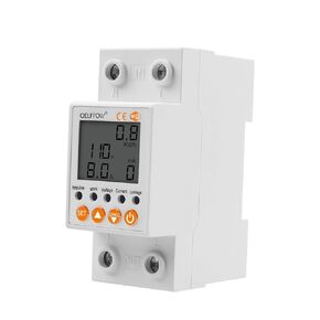WiFi Circuit Breaker Smart Miniature Circuit Breaker - Single Phase AC85-300V 63A, Din Rail Mount, for Leakage, Over/Under Voltage and Over Current Protection (Top Input, Bottom Output)