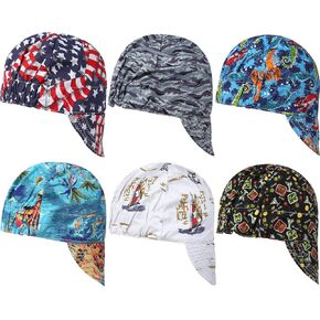 Macarrie 6 Pcs Welding Hat for Men Electric Mesh Inside Welding Hat Flame Resistant Cotton Cap Electrician Gas Station Most Welding Helmet
