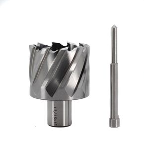 OSCARBIDE 1-13/16"x1"Annular Cutter,3/4 inch Weldon Shank,1-13/16 inch Cutting Diameter,1 inch Depth of Cut,2 Flat Mag Drill Bit with Pilot Pin for Magnetic Drill Press,1 Piece