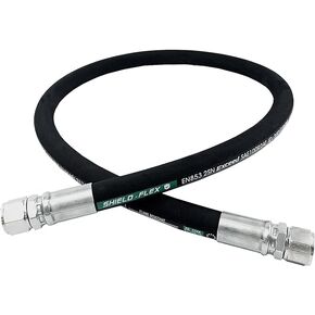 HaiChi 26711-12-12-RW Hydraulic Hose Swivel Assembly 3/4" Hydraulic Hose with Female JIC X Female JIC, 48" Long (3118 psi)-US, Black, 26711-12-12-RW-48IN