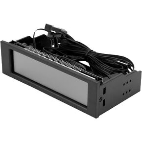 RicherR PC Fan Controller, 5-Fans Speed Controller CPU Temperature Sensor Computer Cooling Drive Bay Front LCD Panel