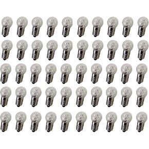 DC 50pcs E10 1.5V 0.3A Warm White Bulb Light Bulbs Miniature Screw Base (1.5V)