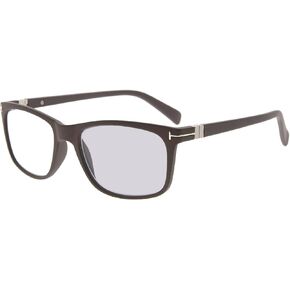 Eyekepper Transition Reading Glasses Photochromic Readers Men Women Black-Clear +2.00