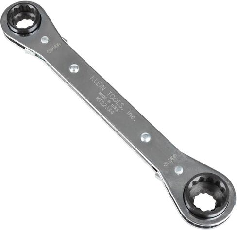 Klein Tools KT223X4 مفتاح ربط صندوقي 4 في 1 من Lineman، صنع في الولايات المتحدة الأمريكية، مقابس 1/2 و9/16 و5/8 و3/4 بوصة in Saudi Arabia