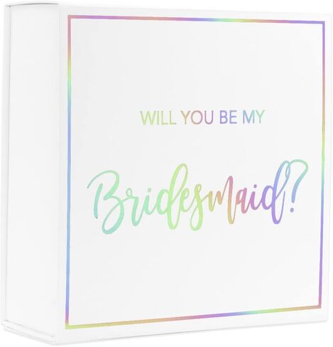 Andaz Press Gold Foil Will You Be My Maid of Honor صندوق اقتراح مجموعة من 1، أفكار اقتراح حفل ​​الزفاف، أفكار اقتراح خادمة الشرف لوصيفة العروس في حفل الزفاف العازبة in Saudi Arabia