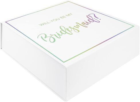 Andaz Press Gold Foil Will You Be My Maid of Honor صندوق اقتراح مجموعة من 1، أفكار اقتراح حفل ​​الزفاف، أفكار اقتراح خادمة الشرف لوصيفة العروس في حفل الزفاف العازبة in Saudi Arabia
