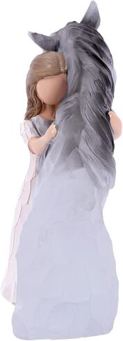 Horse Gifts for Girls Women - Girl Embracing Horse Figurine Statue, Gifts for Horse Lovers, Horse Memorial Keepsake Gift, Sculpted Hand-Painted Horse Figure in Saudi Arabia