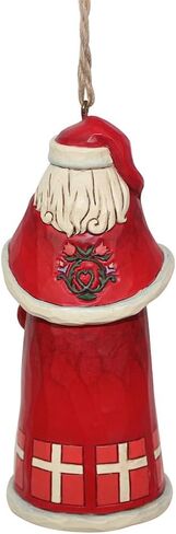 زينة معلقة من Enesco Jim Shore Heartwood Creek Christmas حول العالم الدنماركية سانتا المعلقة، 4.5 بوصة، متعددة الألوان in Saudi Arabia