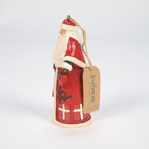 زينة معلقة من Enesco Jim Shore Heartwood Creek Christmas حول العالم الدنماركية سانتا المعلقة، 4.5 بوصة، متعددة الألوان in Saudi Arabia