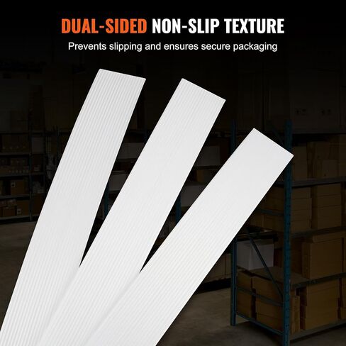 VEVOR Packaging Woven Cord Strapping Roll, 660' Length x 1/2" Width x 0.03" Thickness, 882 lbs Breaking Strength, Heavy Duty Banding Pallet Strap Coil, Portable Strong Banding Packing Straps, White in Saudi Arabia
