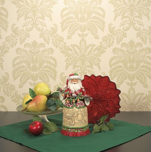 Enesco Jim Shore Heartwood Creek Worldwide Event Twelve Days of Christmas Santa Holding Pear Tree Branch Figurine, 9.33 Inch, Multicolor in Saudi Arabia