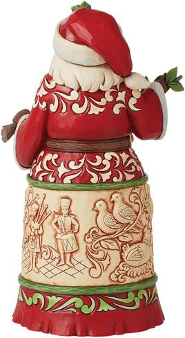 Enesco Jim Shore Heartwood Creek Worldwide Event Twelve Days of Christmas Santa Holding Pear Tree Branch Figurine, 9.33 Inch, Multicolor in Saudi Arabia