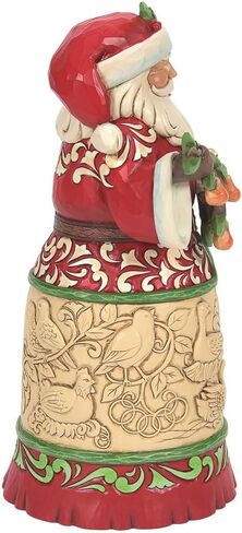 Enesco Jim Shore Heartwood Creek Worldwide Event Twelve Days of Christmas Santa Holding Pear Tree Branch Figurine, 9.33 Inch, Multicolor in Saudi Arabia