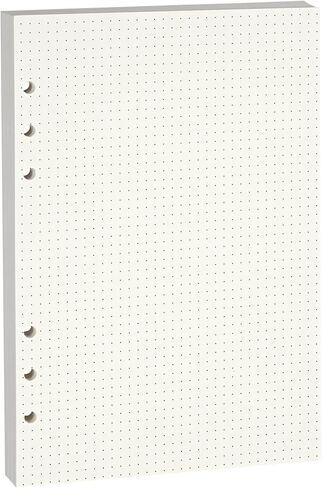 A6 Dotted Loose-leaf Paper,6-Hole Binder Refill Inserts for 6-Hole Binder Notebook,Thickness 100GSM,Beige,1 Pack(Contain 80Sheets) in Kuwait