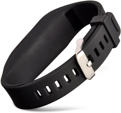 Buckle Bracelet for Fitbit One, Replacement Silicone Band with Chrome Watch Clasp and Fastener Buckle for Fitbit One in Saudi Arabia