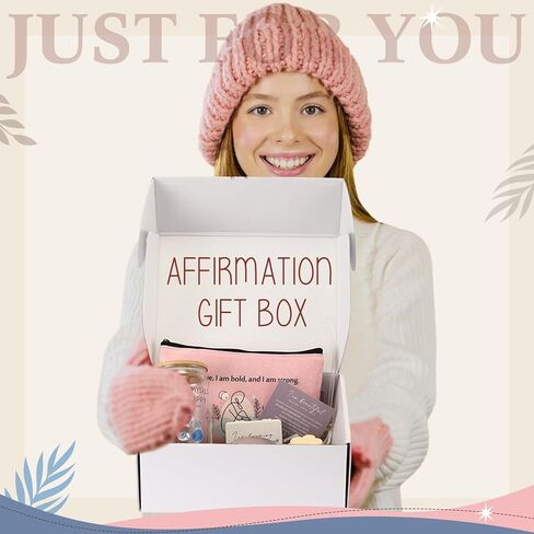 8 قطع من هدايا الصحة العقلية للنساء، صندوق هدايا يومي للتأكيد يتضمن كوبًا زجاجيًا للتشجيع، بطاقة تأكيد إيجابية، شمعة عطرية كريستالية للشفاء من أجل اليقظة والتأمل والرصانة in Kuwait