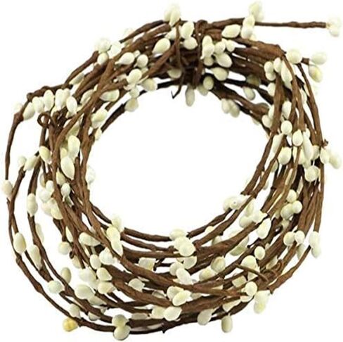 Pip Berry Garland | 18 Feet Long | 1 Pc | Ivory Cream | Country Primitive Floral Craft Decor in Saudi Arabia