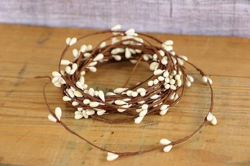 Pip Berry Garland | 18 Feet Long | 1 Pc | Ivory Cream | Country Primitive Floral Craft Decor in Saudi Arabia