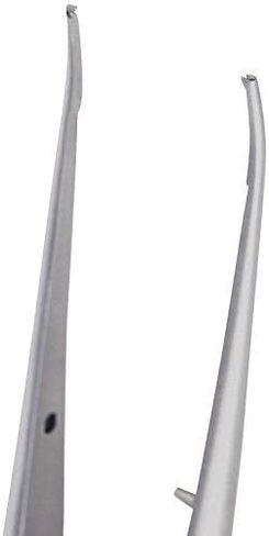 1X2 Microsurgical Tissue Dissecting Forceps Curved Diamond Dust Tips Pliers Stainless Steel Tweezers - 6 inch in Saudi Arabia
