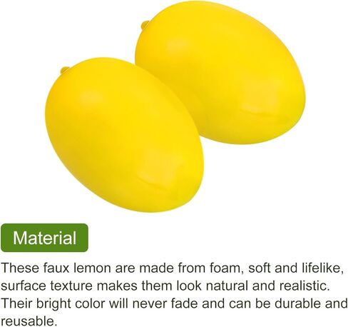 uxcell 27pcs Fake Lemon, Artificial Lemon, Faux Lemon Fake Yellow Lemon for Kitchen Table Summer Decoration Craft Supplies in Saudi Arabia