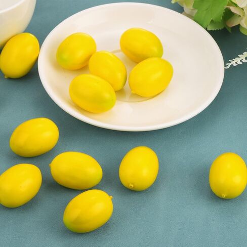 uxcell 27pcs Fake Lemon, Artificial Lemon, Faux Lemon Fake Yellow Lemon for Kitchen Table Summer Decoration Craft Supplies in Saudi Arabia