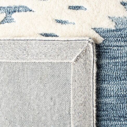 Safavieh Aspen Collection Runner Rug - 2'3" x 9', Navy & Ivory, Handmade Moroccan Boho Tribal Wool, Ideal for High Traffic Areas in Living Room, Bedroom (APN550N) in Saudi Arabia