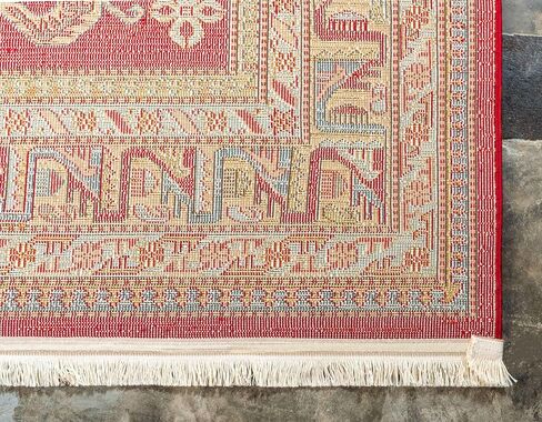 سجادة عداء حمراء كلاسيكية من مجموعة Loom Sahand الفريدة ذات التصميم الهندسي التقليدي (2' 7 × 6' 7) in Saudi Arabia