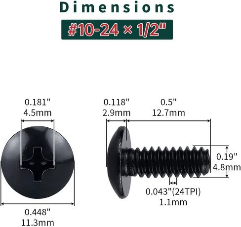 #8-32 × 1 "مسامير آلة رأس تروس غير قابلة للصدأ 50 قطعة، 18-8 (304) رأس تروس محرك فيليبس من الفولاذ المقاوم للصدأ، خيط كامل، مطلي بأكسيد أسود، Fayeploo (مع لقمة سائق فيليبس) in Saudi Arabia