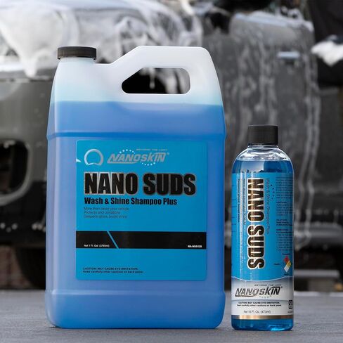 Nanoskin NANO SUDS Foaming Car Wash Shampoo 5 Gallons - Works with Foam Cannon, Foam Gun, Bucket Washes, Car Soap for Pressure Washer | Safe for Cars Trucks, Motorcycles, RVs & More | Fruity Scented, 640 Fl Oz (Pack of 1), Blue in Saudi Arabia
