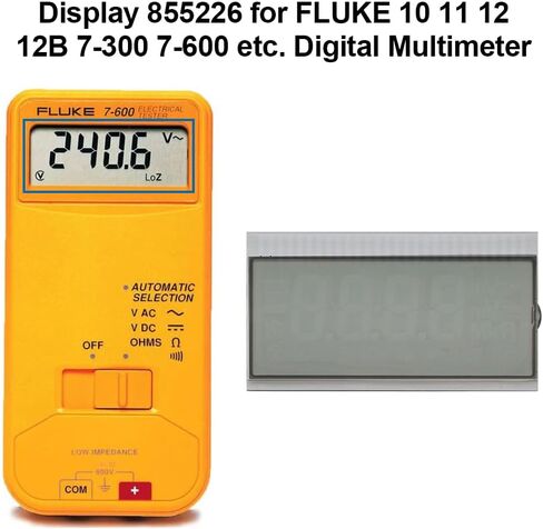 شاشة BENET 855226 بديلة لـ FLUKE 7-300 7-600 10 11 12 12B وما إلى ذلك مقياس رقمي متعدد، أسود in Kuwait