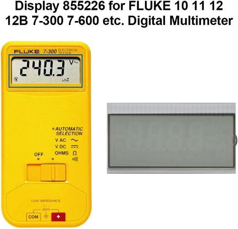 شاشة BENET 855226 بديلة لـ FLUKE 7-300 7-600 10 11 12 12B وما إلى ذلك مقياس رقمي متعدد، أسود in Kuwait