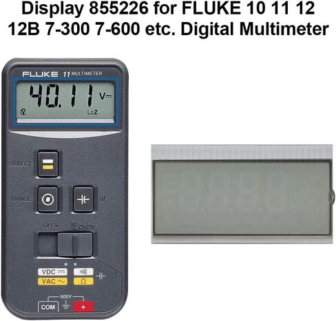 شاشة BENET 855226 بديلة لـ FLUKE 7-300 7-600 10 11 12 12B وما إلى ذلك مقياس رقمي متعدد، أسود in Kuwait