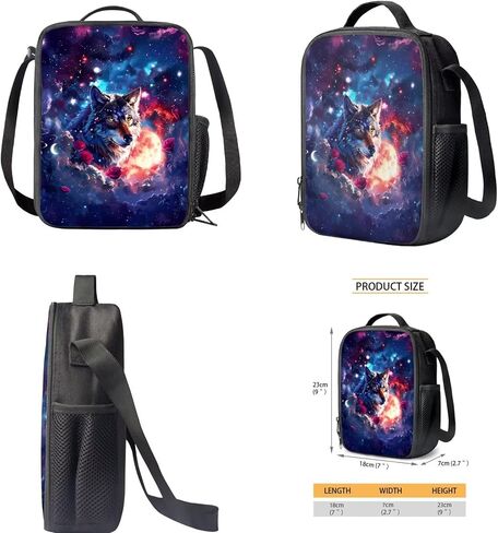 American Flag Deer Print School Backpack with Lunch Box Pencil Case 3 In 1 School Bag Book Bag for Kids Teen Boys Lager Capacity Student Bookbags Casual Shoulder Bags Daypack in Saudi Arabia