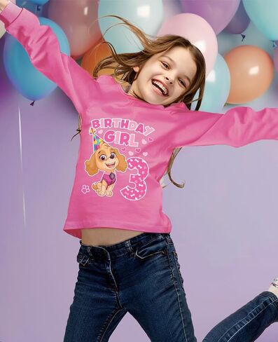 Birthday Girl Paw Patrol Skye 3rd Birthday Toddler Kids Long Sleeve Shirt for Girls in Saudi Arabia