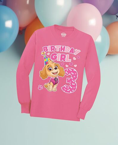 Birthday Girl Paw Patrol Skye 3rd Birthday Toddler Kids Long Sleeve Shirt for Girls in Saudi Arabia