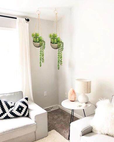 Fake Hanging Plants Mixed Fake Succulents Artificial Hanging Plants Realistic Hanging Succulent Fake Plants with Pot 15.7'' Faux Hanging Plants Indoor for Home Bedroom Porch Wall Window Sill Decor in Saudi Arabia