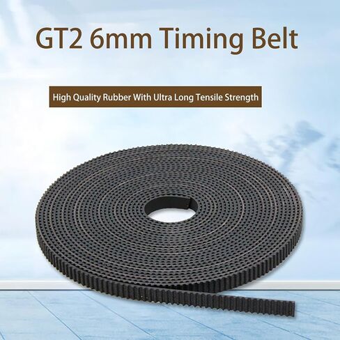 حزام توقيت GT2 للطابعة ثلاثية الأبعاد بطول 5 أمتار و10 قطع من الإبزيم النحاسي لـ Neptune 4 Plus/ 4 Max/Ender 3/Ender 5/CR-10/10S/Anycubic Kobra Max/Anet A8، أجزاء ملحقات الطابعة ثلاثية الأبعاد مع درجة 2 مم وعرض 6 مم in Kuwait